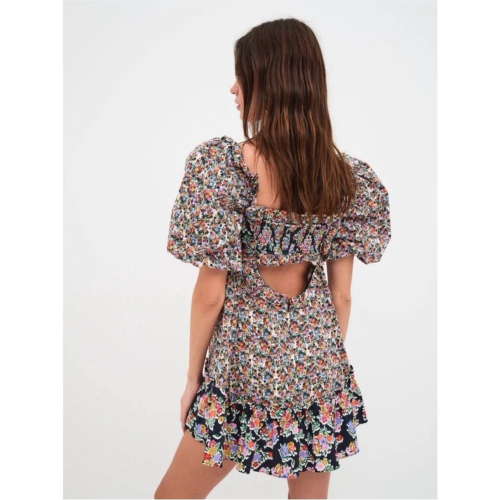 FOR LOVE AND LEMONS NWT HUDSON Floral Puff Sleeve Dress